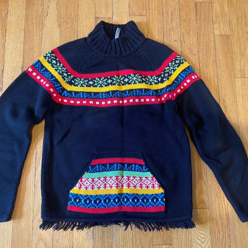 Vintage Hanna Andersson Women’s Small Fair Isle Sweater with Kangaroo Pocket